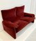 Canapé Moderne Vintage en Velours Bordeaux-Rot par Vico Magistretti pour Cassina Maralunga, Italie, 1970s 13