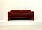 Canapé Moderne Vintage en Velours Bordeaux-Rot par Vico Magistretti pour Cassina Maralunga, Italie, 1970s 1