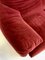 Italian Vintage Modern Sofa in Velvet in Bordeaux-Rot by Vico Magistretti for Cassina Maralunga, Italy, 1970s, Image 5