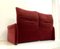 Italian Vintage Modern Sofa in Velvet in Bordeaux-Rot by Vico Magistretti for Cassina Maralunga, Italy, 1970s 12