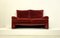 Italian Vintage Modern Sofa in Velvet in Bordeaux-Rot by Vico Magistretti for Cassina Maralunga, Italy, 1970s 17