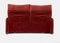 Italian Vintage Modern Sofa in Velvet in Bordeaux-Rot by Vico Magistretti for Cassina Maralunga, Italy, 1970s 11