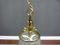 Vintage Pendant Lamp in Ice Glass and Brass, 1960s 2