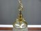 Vintage Pendant Lamp in Ice Glass and Brass, 1960s, Image 2