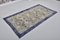Hand Knotted Beige and Blue Wool Runner Rug 2