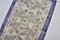 Hand Knotted Beige and Blue Wool Runner Rug, Image 4