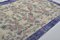 Hand Knotted Beige and Blue Wool Runner Rug 3