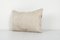 Handmade Organic Wool White Lumbar Cushion Cover, 2010s 2