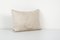 Handmade Organic Wool White Lumbar Cushion Cover, 2010s 3