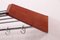 Danish Teak Wall Coat Rack with Chrome Hooks, 1960s 6