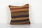 Anatolian Striped Kilim Cushion Cover in Wool, 2010s 1