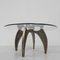 Brutalist Coffee Table in Bronze with Glass Top, 1960s 9