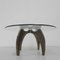 Brutalist Coffee Table in Bronze with Glass Top, 1960s 5