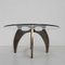 Brutalistischer Couchtisch aus Bronze mit Glasplatte, 1960er 11