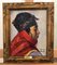 Francisque Noailly, mujer del norte de África, años 20, óleo sobre lienzo y cartón, enmarcado, Imagen 2