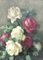 Paolo Alfio Graziani, Nature morte aux roses, Oil on Canvas, Framed 1