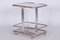 Mid-Century Chrome Serving Trolley in Smoked Glass, Czechia, 1960s, Image 1