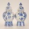 Chinoiserie Dutch Vases in Blue & White from Royal Delft, Set of 2 11