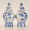 Jarrones Chinoiserie holandeses en azul y blanco de Royal Delft. Juego de 2, Imagen 11