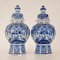 Chinoiserie Dutch Vases in Blue & White from Royal Delft, Set of 2, Image 1