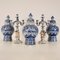Chinoiserie Dutch Vases in Blue & White from Royal Delft, Set of 2 3