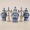 Chinoiserie Dutch Vases in Blue & White from Royal Delft, Set of 2, Image 3