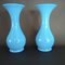 Blaue Biedermeier Vasen, 2er Set 1