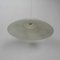 Vintage White Frosted Glass Hanging Lamp, Image 2