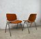 Orange Office Chairs by Giancarlo Piretti for Anonima Castelli, 1980s, Set of 2 2