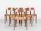 Mid-Century Danish Model 75 Dining Chairs in Teak and Paper Cord attributed to Niels Otto Møller, Set of 6 1