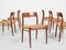 Mid-Century Danish Model 75 Dining Chairs in Teak and Paper Cord attributed to Niels Otto Møller, Set of 6 2