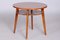 Small Mid-Century Czech Round Table in Beech and Walnut from Jitona, 1950s, Image 1