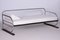 Bauhaus White Leather and Tubular Chrome Sofa by Robert Slezák, 1930s 6