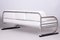 Bauhaus White Leather and Tubular Chrome Sofa by Robert Slezák, 1930s 3