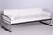 Bauhaus White Leather and Tubular Chrome Sofa by Robert Slezák, 1930s 5