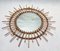 Vintage Rattan Sun Mirror, Germany, 1970s 5