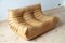 Camel Leather 2-Seat and 3-Seat Togo Sofa by Michel Ducaroy for Ligne Roset, 1970s, Set of 2 9