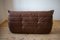 Dark Brown Leather Togo 2-Seat Sofa by Michel Ducaroy for Ligne Roset 3