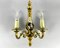 Vintage Double-Arm Wall Sconce in Gilt Brass and Enamel by Lumalux Paris 5