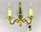 Vintage Double-Arm Wall Sconce in Gilt Brass and Enamel by Lumalux Paris 2