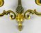 Vintage Double-Arm Wall Sconce in Gilt Brass and Enamel by Lumalux Paris 6