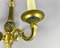 Vintage Double-Arm Wall Sconce in Gilt Brass and Enamel by Lumalux Paris 4