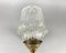 Vintage Single Wall Sconce with Bronze Fitting and Glass Shade 5