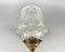 Vintage Single Wall Sconce with Bronze Fitting and Glass Shade, Image 5