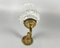 Vintage Single Wall Sconce with Bronze Fitting and Glass Shade, Image 4