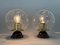 Bubble Glass Table Lamps attributed to Instala Decin, 1970s, Set of 2 6