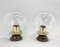 Bubble Glass Table Lamps attributed to Instala Decin, 1970s, Set of 2 3
