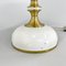 Milk Glass Brass Table Lamp attributed to Napako, 1970s, Image 8