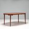 Teak Extending Dining Table & Tripod Leather Dining Chairs attributed to Hans Olsen, 1960s, Set of 7 8