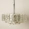 Cylindrical 3 Tier Ice Glass Chandelier attributed to Doria Leuchten, 1960s, Image 3